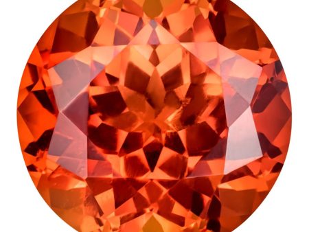 MD Fixed Round Cut Pendant 0.9ct (5.5mm) - Padparadscha on Sale