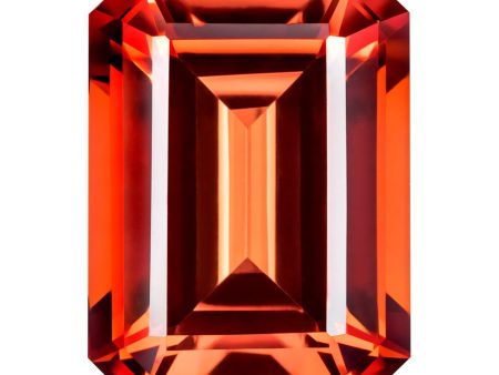 MD Fixed Emerald Cut Pendant 0.7ct (6x4mm) - Padparadscha Fashion