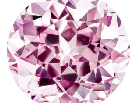 MD Fixed Round Cut Pendant 0.7ct (5mm) - Pink Champagne Sapphire For Sale