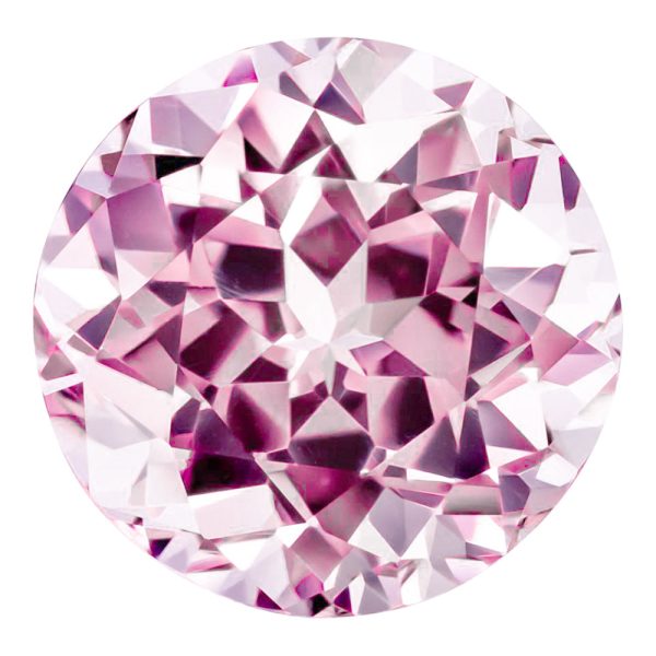 MD Fixed Round Cut Pendant 0.7ct (5mm) - Pink Champagne Sapphire For Sale