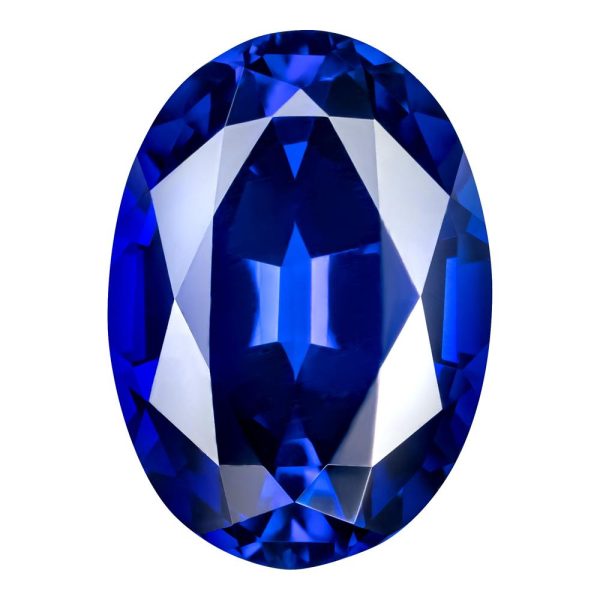 MD Fixed Oval Cut Pendant 0.6ct (6x4mm) - Blue Sapphire Hot on Sale