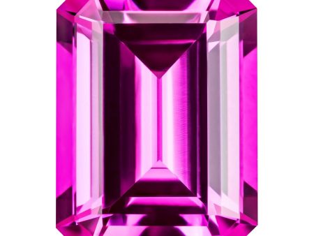 MD Fixed Emerald Cut Pendant 5.07ct (10x8mm) - Pink Sapphire on Sale