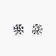 Round Cut Basket Stud Earrings - 1.28ctw Lab Grown Diamonds (RTS) Online