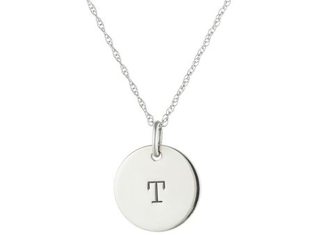 Solid Initial Disc Necklace Fashion