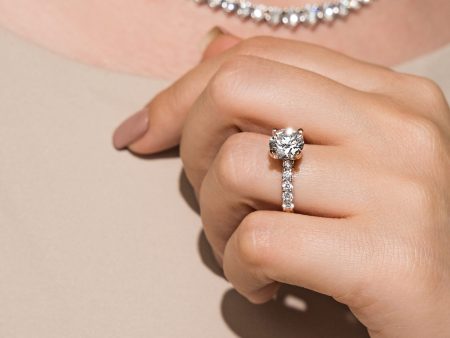 10 Stone Accented Engagement Ring Online Sale