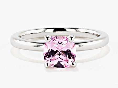 Traditional Solitaire Engagement Ring - 1.50ct Pink Champagne Sapphire Lab Created Gemstone (RTS) Cheap