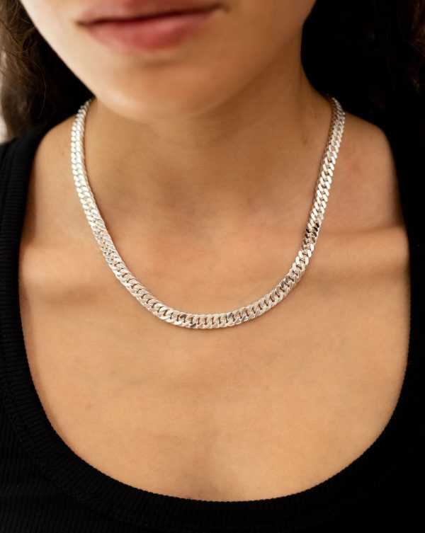 Sterling Silver - Jumbo Curb Chain Necklace Cheap